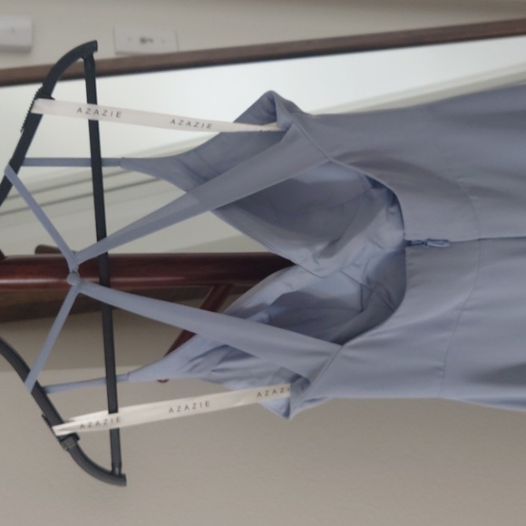 Azazie Dusty Blue Maxi Dress - Picture 8 of 10